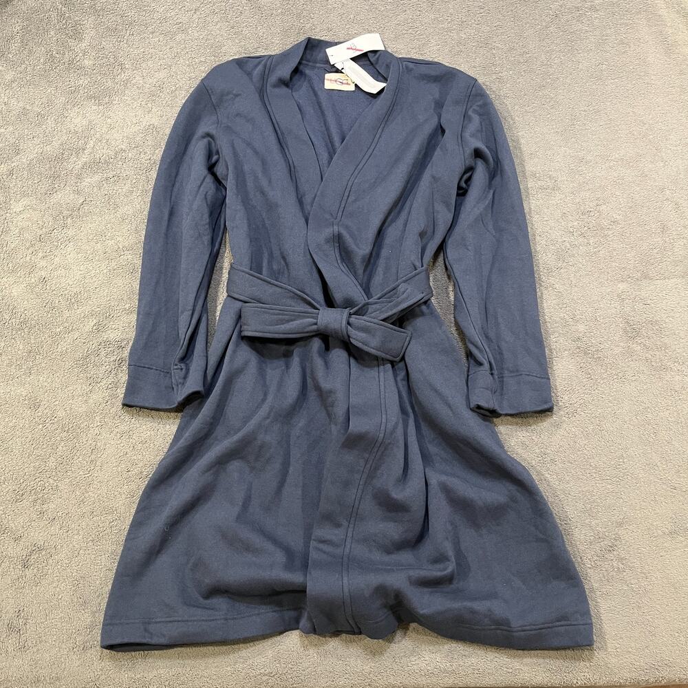 UGG Slate Blue Self Tie Belt Side Pockets Soft Loungewear Bathrobe Men's Size L